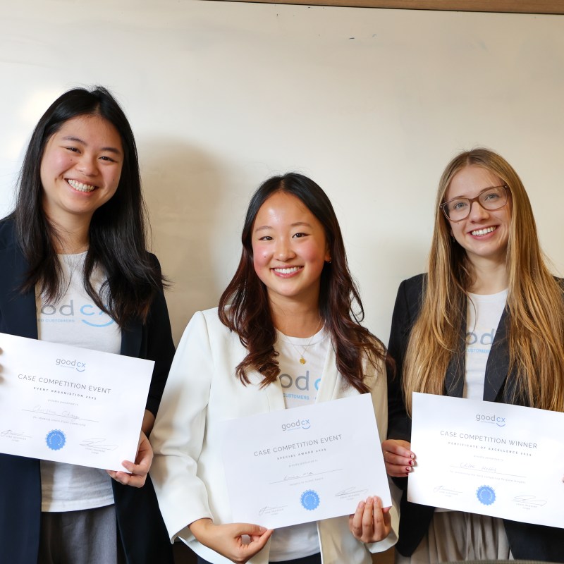 Good CX intern case competition & persona development certificate ceremony