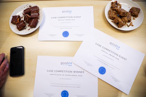 Certificate for Good CX intern case competition