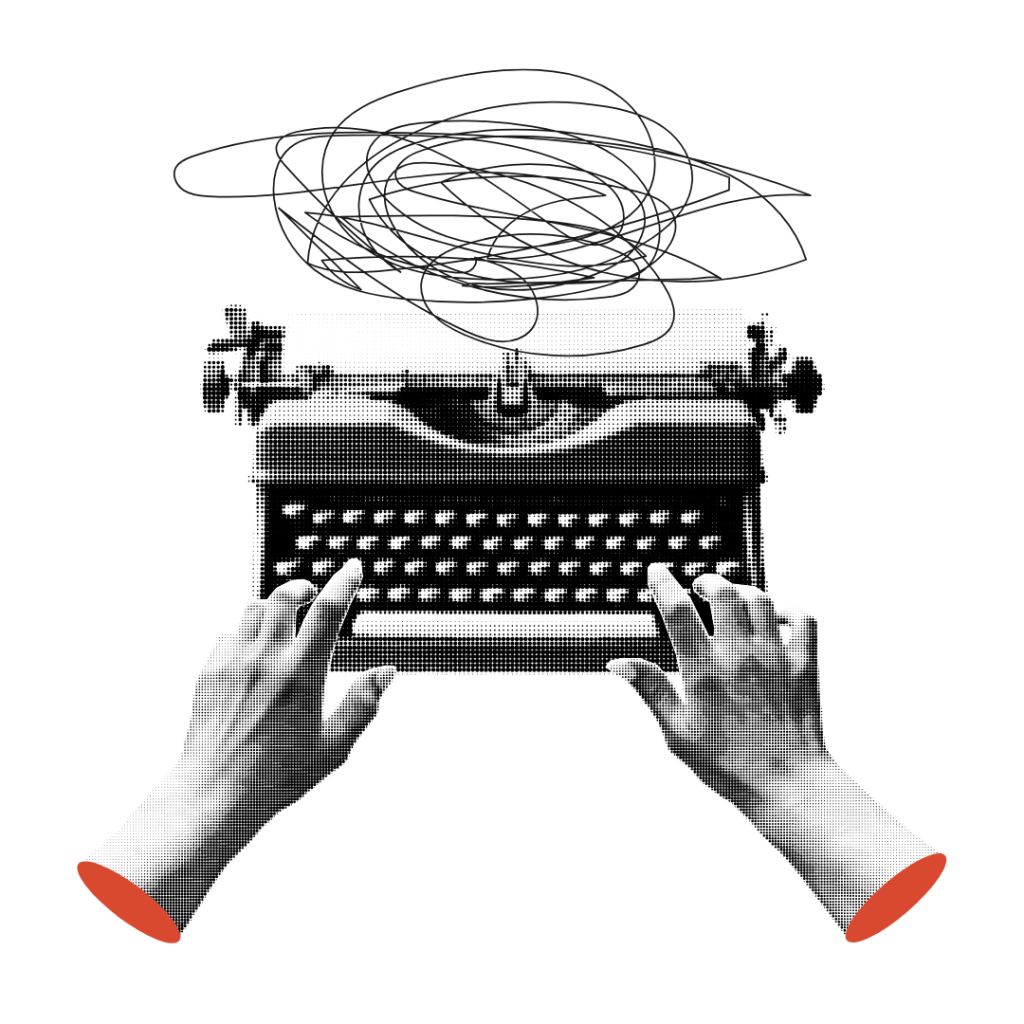 Vintage typewriter representing customer discovery and rediscovering customer insight, the practice of listening for the qualitative signal.