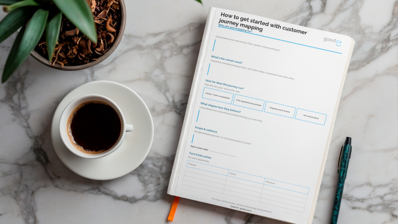 Download the free customer journey mapping worksheet