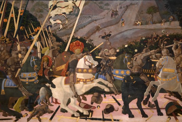 Paolo Uccello, The Battle of San Romano, London panel, painted around 1438 to 1440