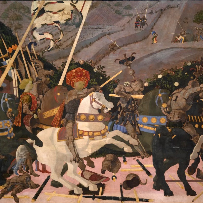 Paolo Uccello, The Battle of San Romano, London panel, painted around 1438 to 1440