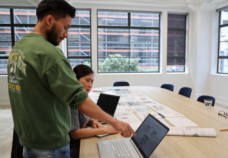 Diego Rodríguez working with SME clients on brand storytelling at Good CX Auckland