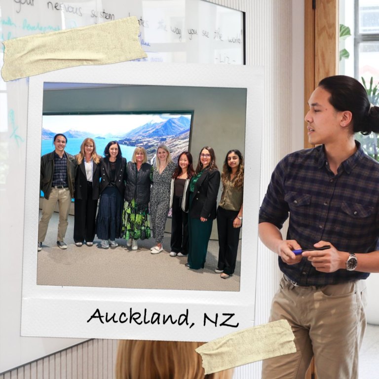 A Good CX course cohort of business owners standing together after a workshop session